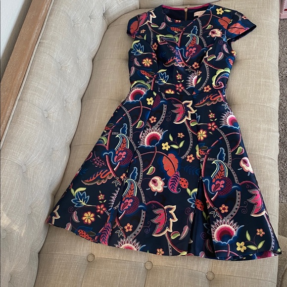 Ted Baker Fluxam Folk Foliage Dress - Picture 3 of 5